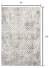 5' X 7' Gray Abstract Dhurrie Area Rug