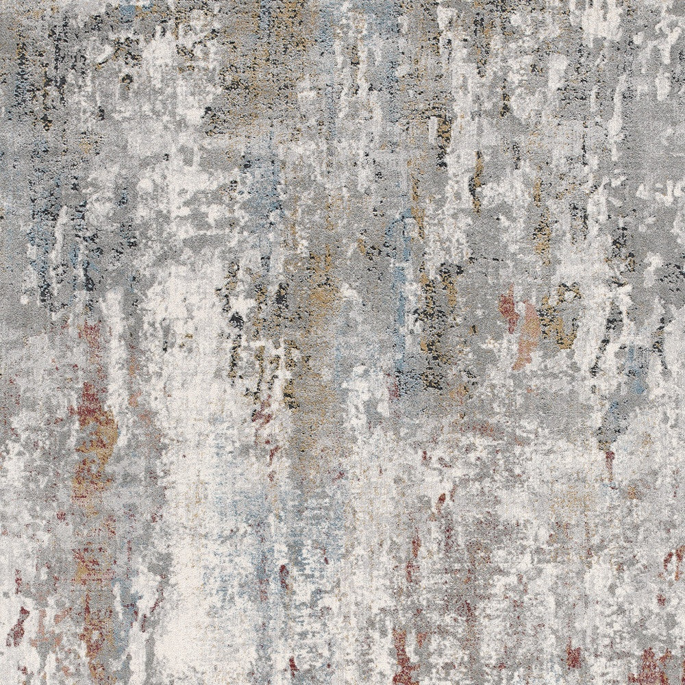 7’ X 10’ Gray Abstract Pattern Area Rug