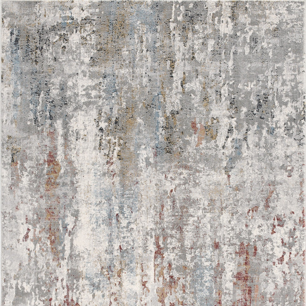 4’ X 6’ Gray Abstract Pattern Area Rug