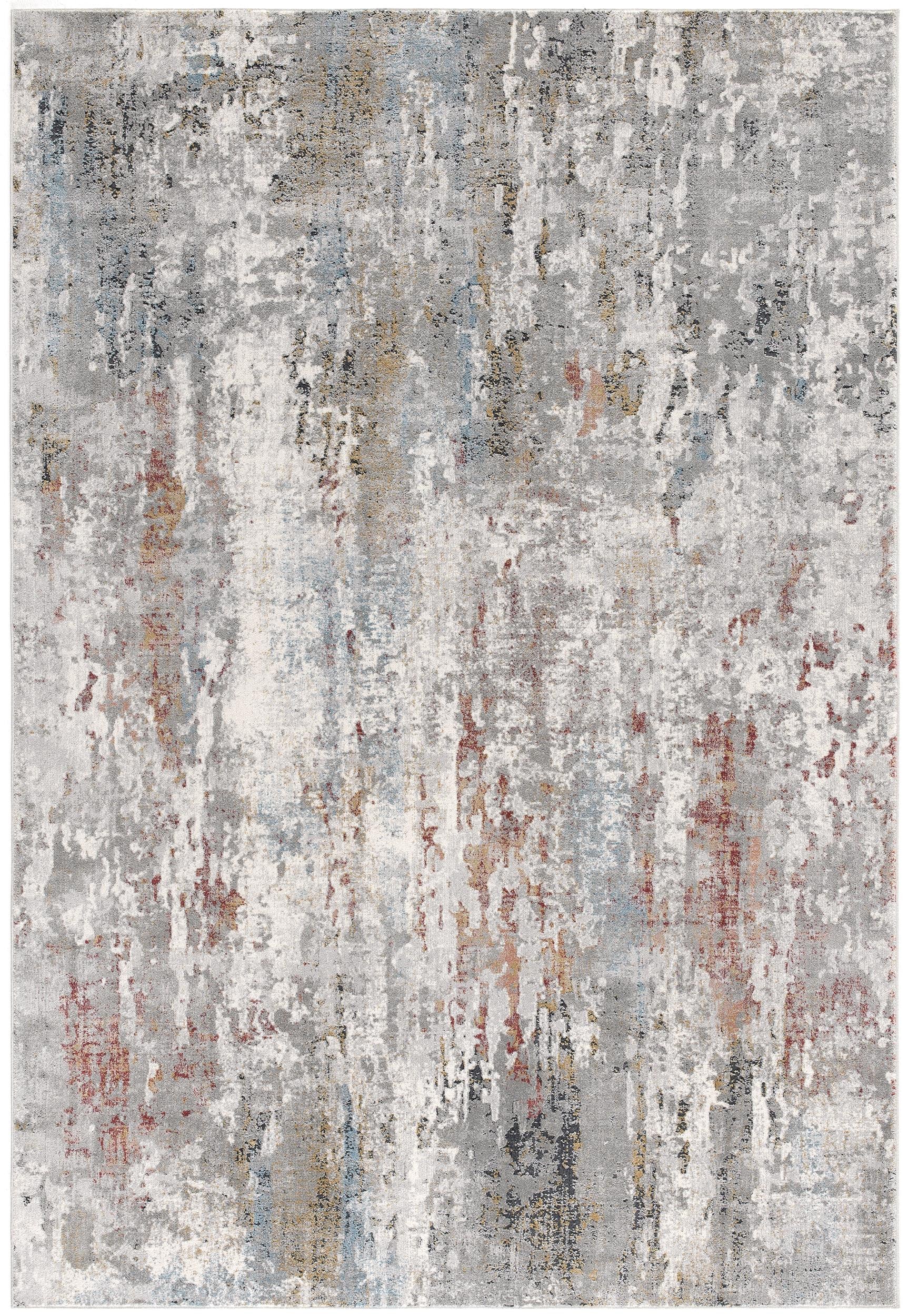 7’ X 10’ Gray Abstract Pattern Area Rug