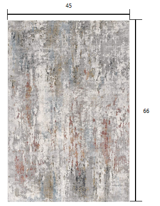 4’ X 6’ Gray Abstract Pattern Area Rug