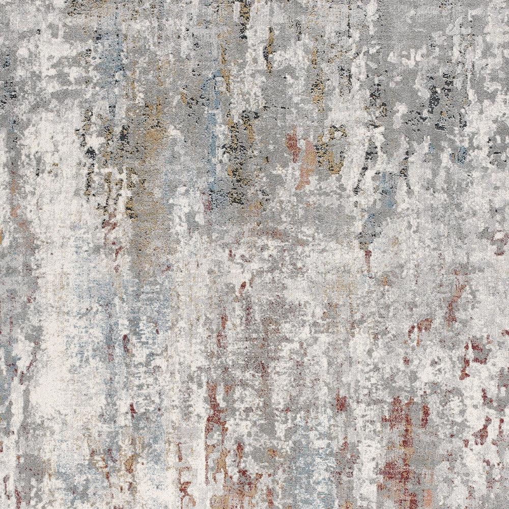 4’ X 6’ Gray Abstract Pattern Area Rug