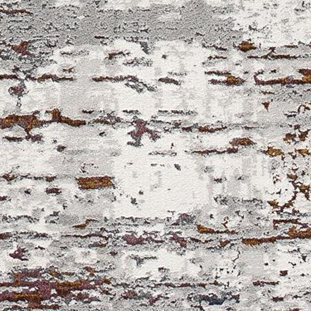 4’ X 6’ Gray And Brown Abstract Scraped Area Rug