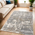 7’ X 10’ Beige And Gray Distressed Area Rug