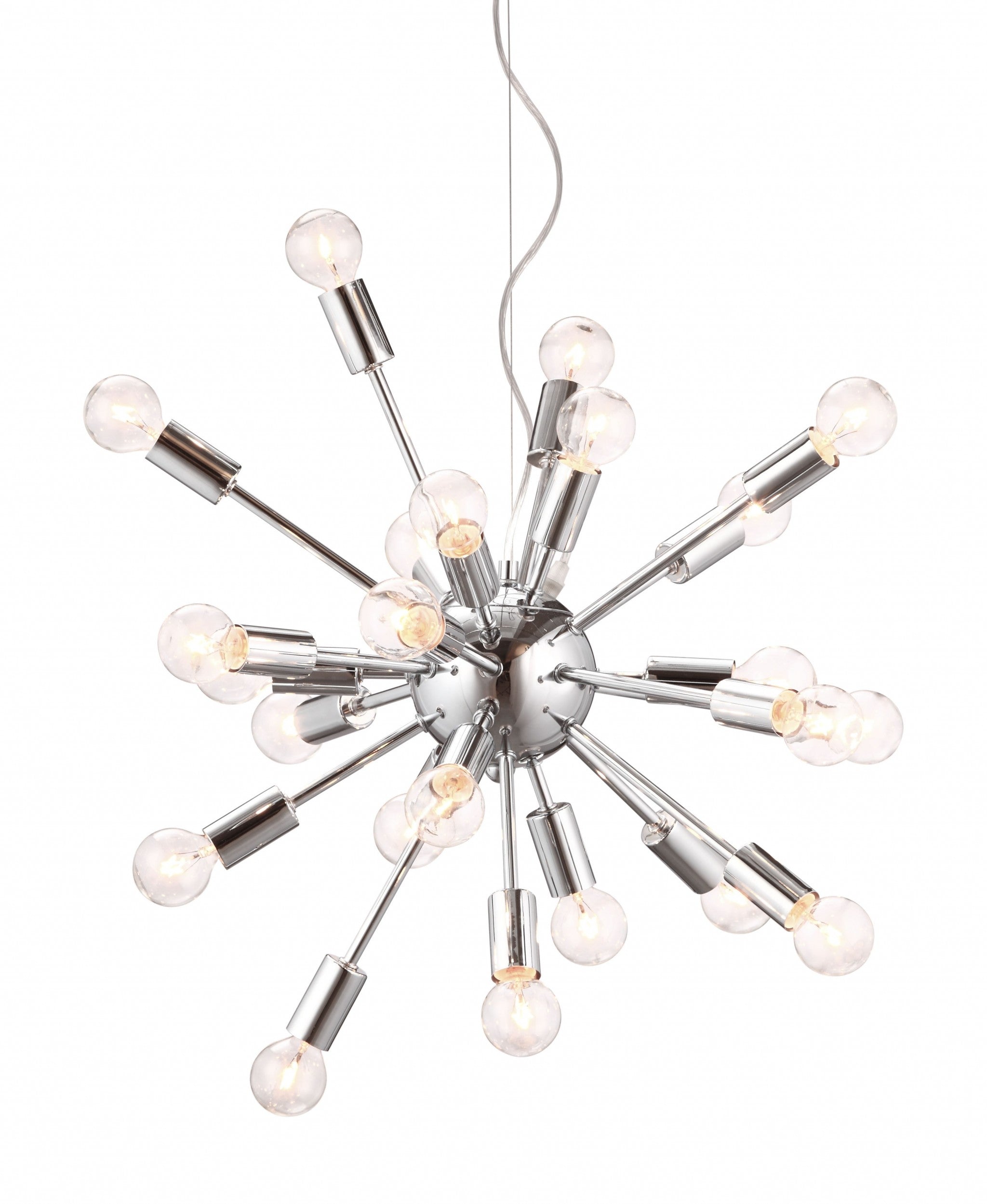 Silver Sputnik Multi Light Metal Dimmable Ceiling Light