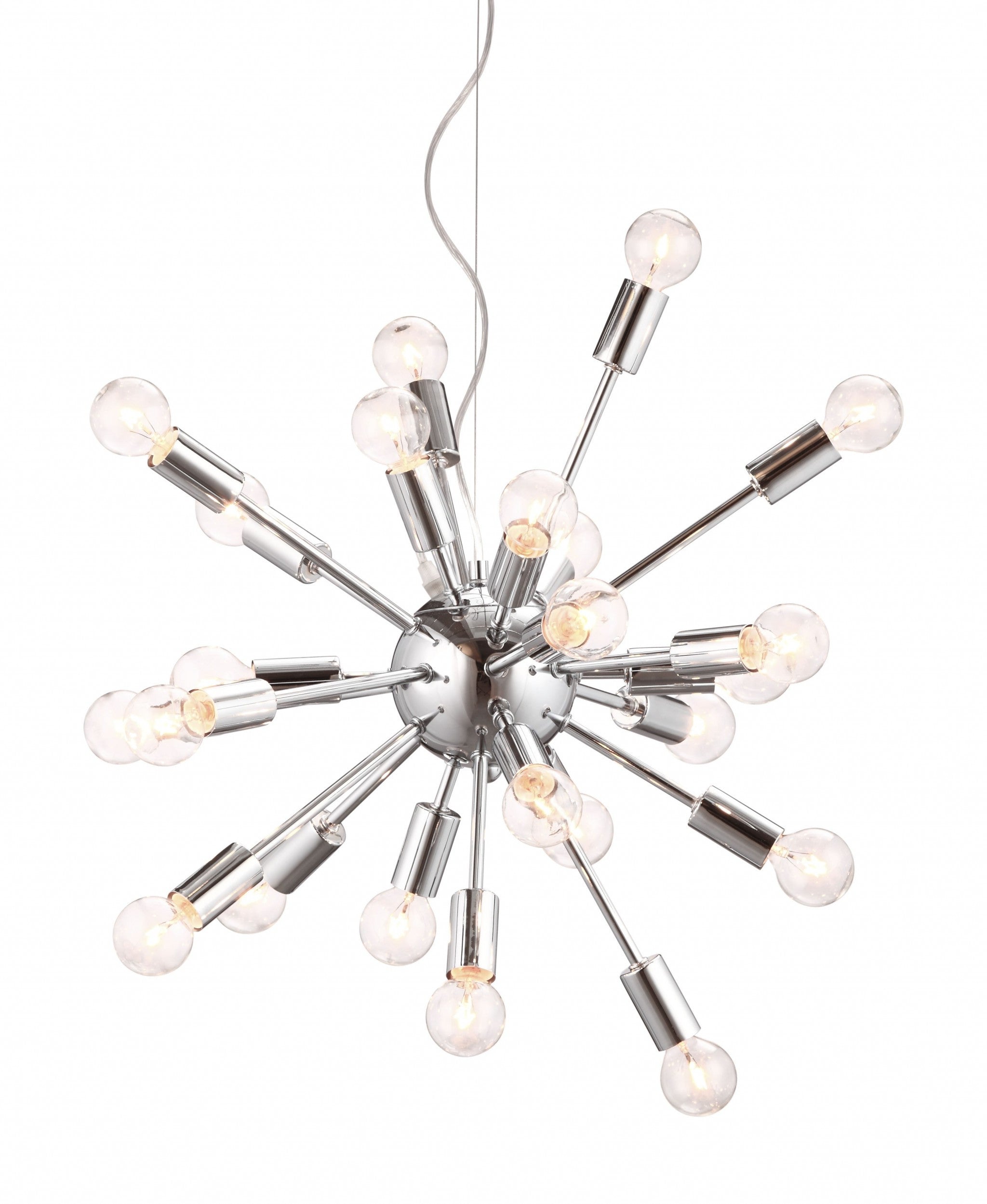 Silver Sputnik Multi Light Metal Dimmable Ceiling Light