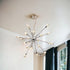 Silver Sputnik Multi Light Metal Dimmable Ceiling Light