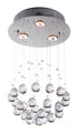 Silver Shaded Transparent Glass Ceiling Light