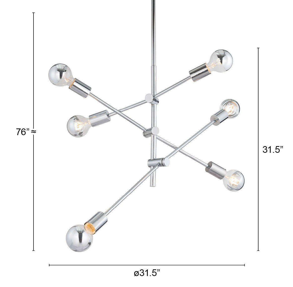 Labyrinthine Six Light Ceiling Lamp