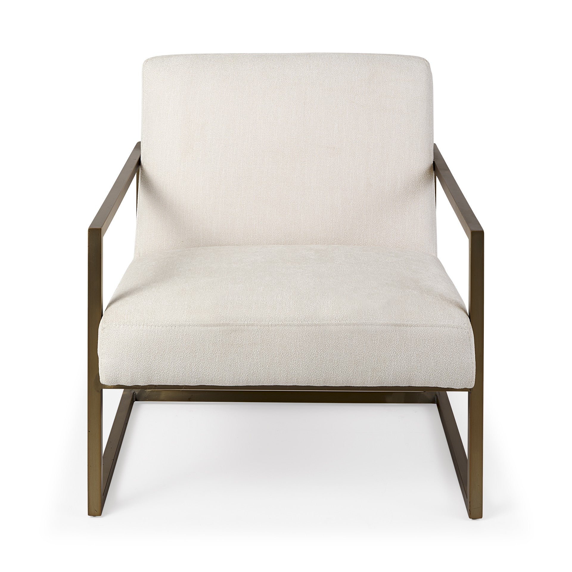 Geo Modern Cream And Gold Accent Or Side Chair