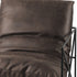 Dark Brown Faux Leather Contemporary Metal Chair