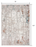 7’ X 10’ Gray And Ivory Abstract Branches Area Rug