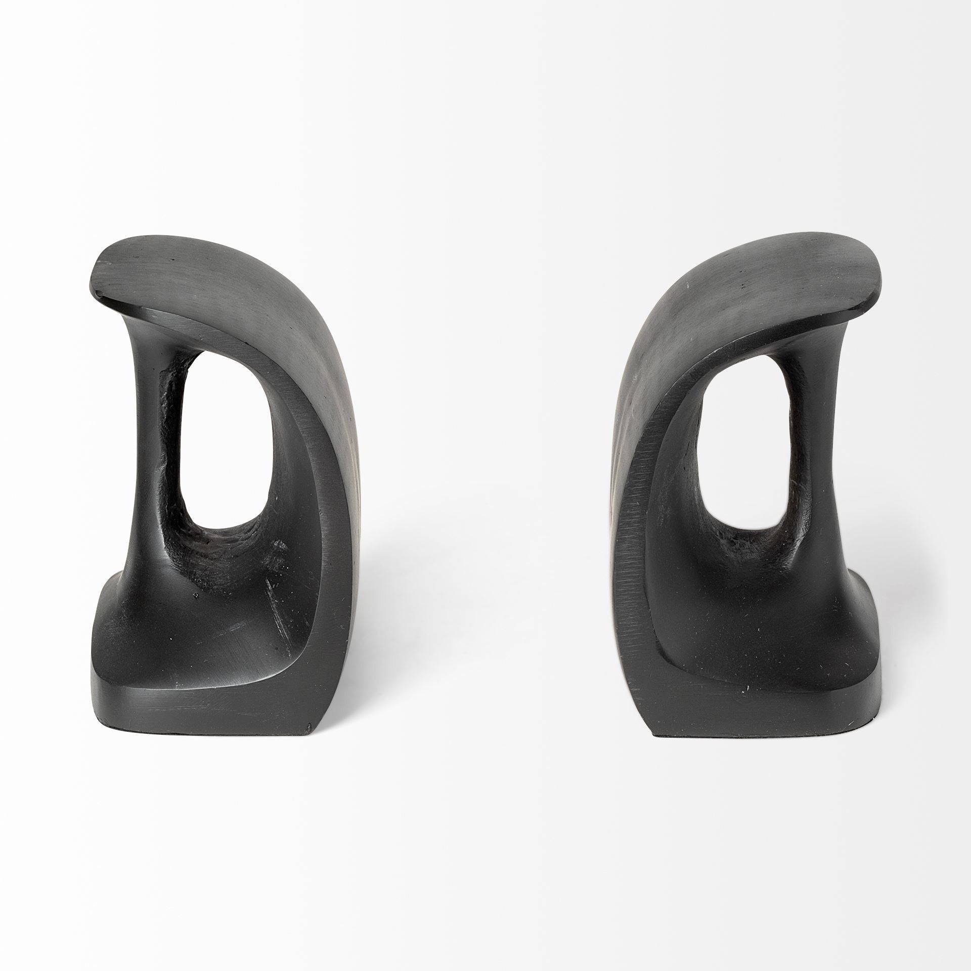 Cobbler's Tool Matte Black Metal Bookends