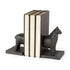 Black Cast Aluminum Horse Shaped Bookends