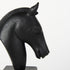 Black Stallion On White Marble Bookends