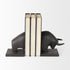 Black Cast Aluminum Raging Bull Bookends