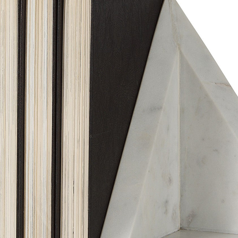 3D Modern Triangle Marble Bookends