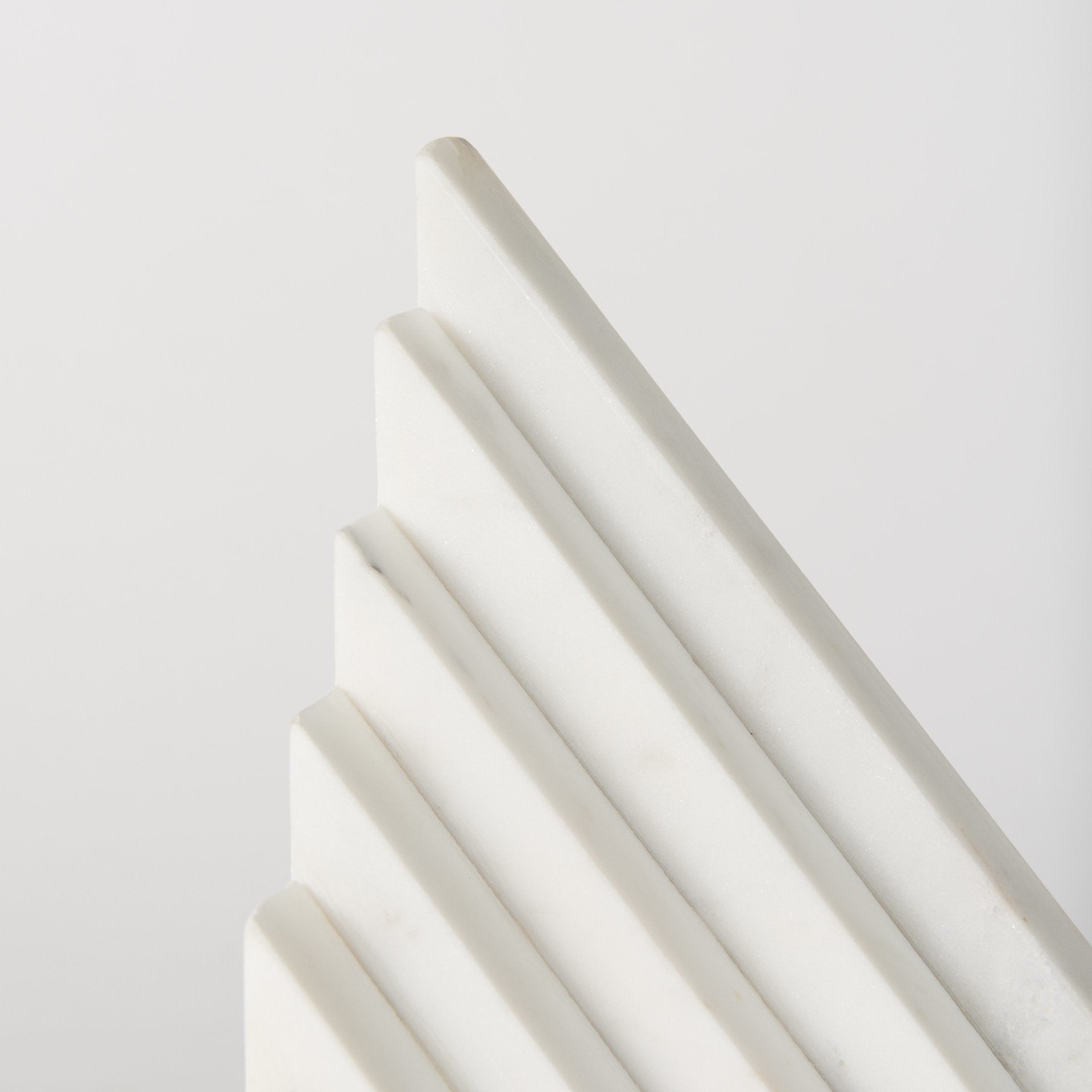 3D Modern Stepped Triangle Marble Bookends