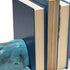 Rustic Aqua Blue Whale Shaped Bookends