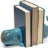 Rustic Aqua Blue Whale Shaped Bookends