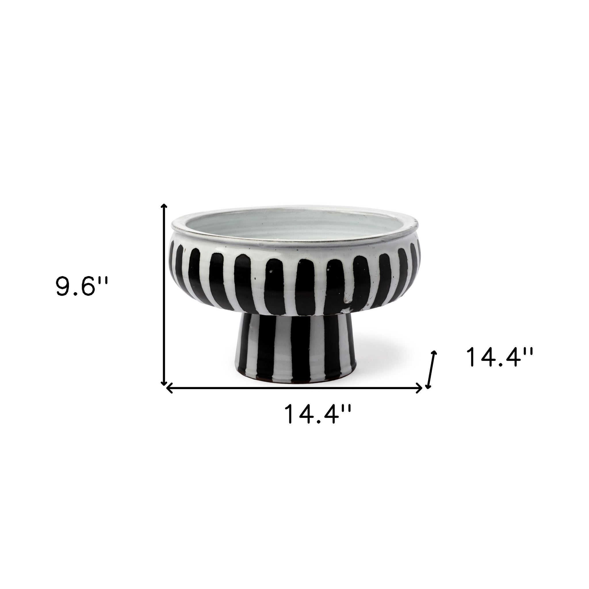 White And Black Ceramic Decorative Bowl