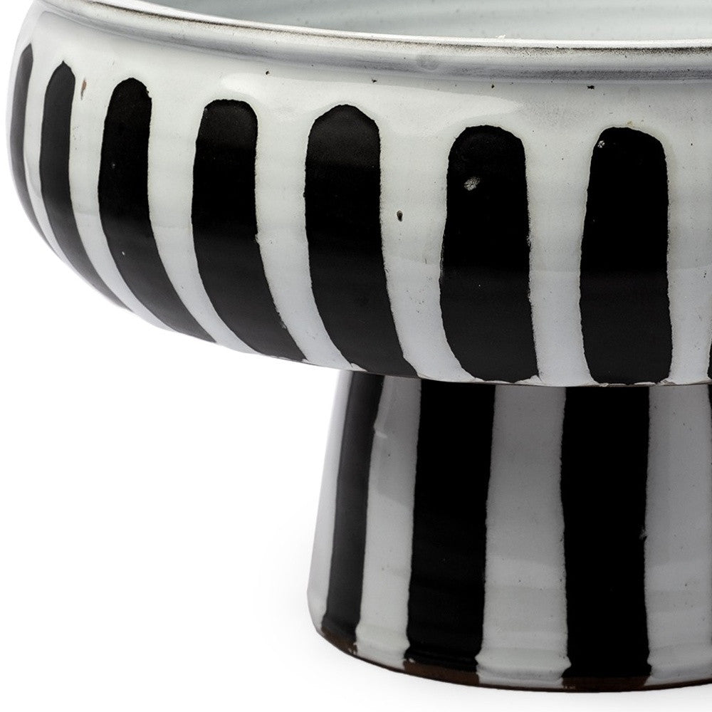 White And Black Ceramic Decorative Bowl