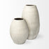 Petite White Embossed Stripes Ceramic Vase