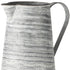 11" Gray and White Abstract Metal Jug Vase