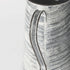 11" Gray and White Abstract Metal Jug Vase