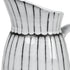 13" White And Black Artisan Glaze Ceramic Pitcher