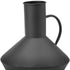 Shallow Rustic Black Metal Decorative Jug