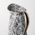 Petite Black And White Textured Jug Vase