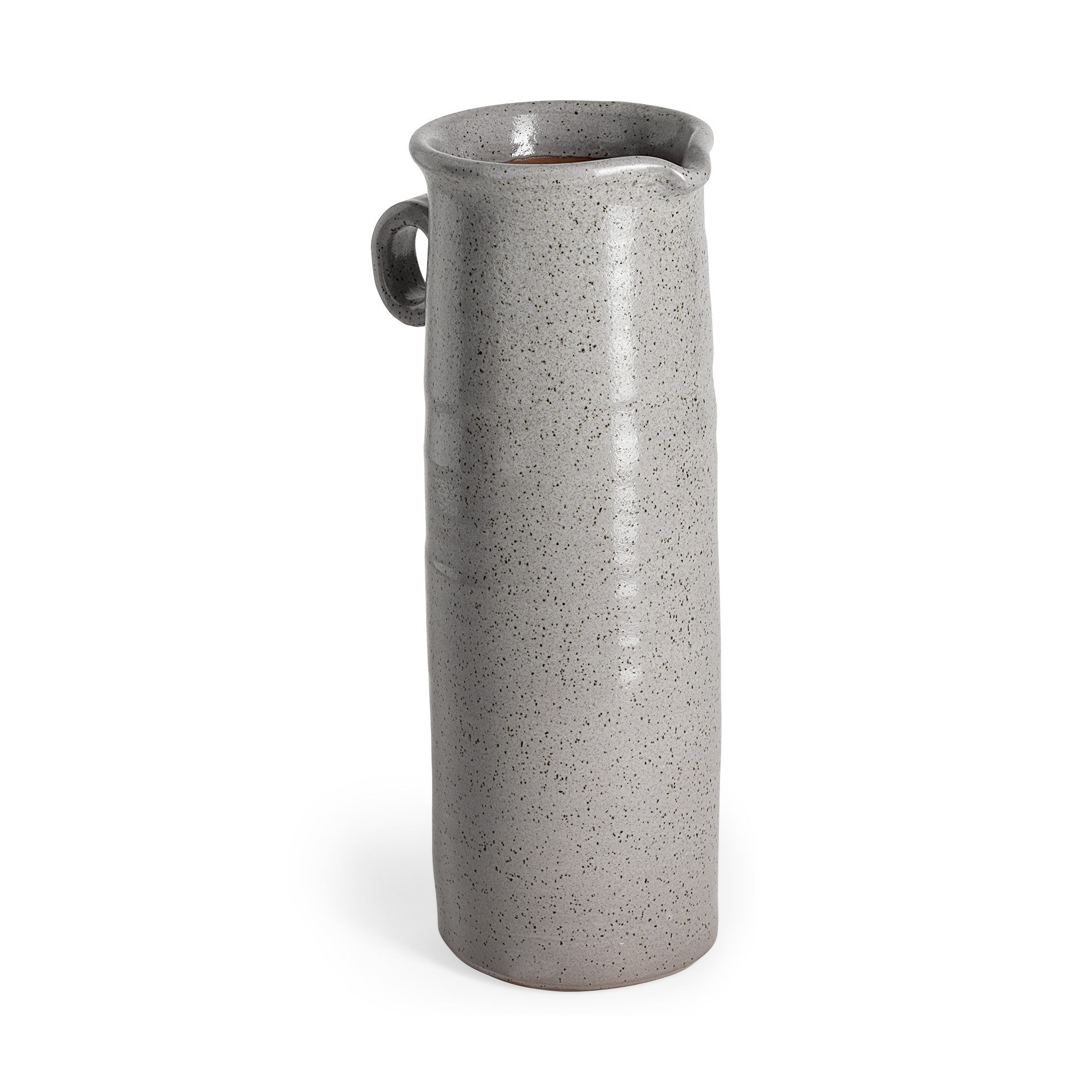 Tall Gray Speckle Decorative Ceramic Jug