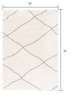 3’ X 5’ Ivory Modern Uneven Lattice Area Rug