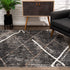 3’ X 5’ Gray Modern Distressed Lines Area Rug