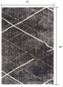 3’ X 5’ Gray Modern Distressed Lines Area Rug