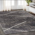 3’ X 5’ Gray Modern Distressed Lines Area Rug