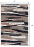 5’ X 8’ Gray And Black Strokes Area Rug