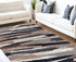 5’ X 8’ Gray And Black Strokes Area Rug