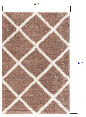 8' X 11' Beige Geometric Area Rug