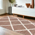 8' X 11' Beige Geometric Area Rug