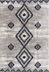 4’ X 6’ Gray And Navy Boho Chic Area Rug