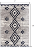 4’ X 6’ Gray And Navy Boho Chic Area Rug