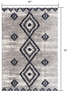 4’ X 6’ Gray And Navy Boho Chic Area Rug