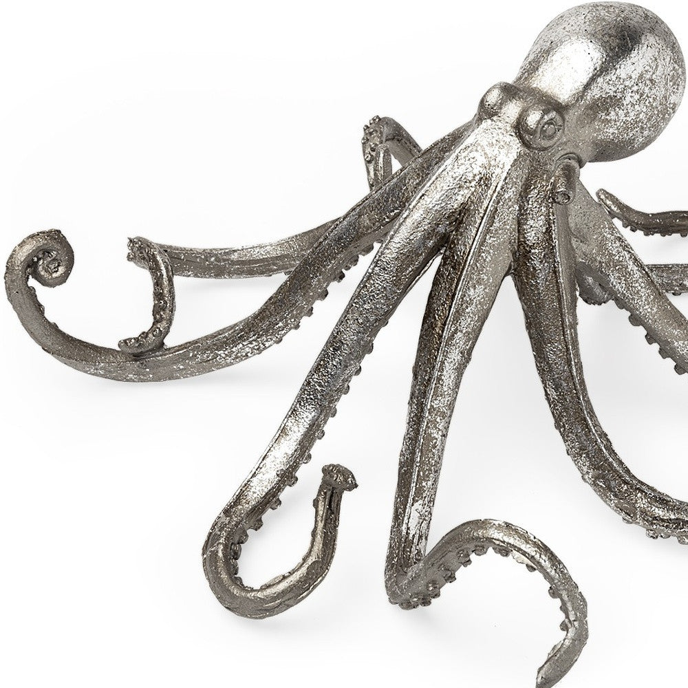 Silver Resin Octopus Sculpture