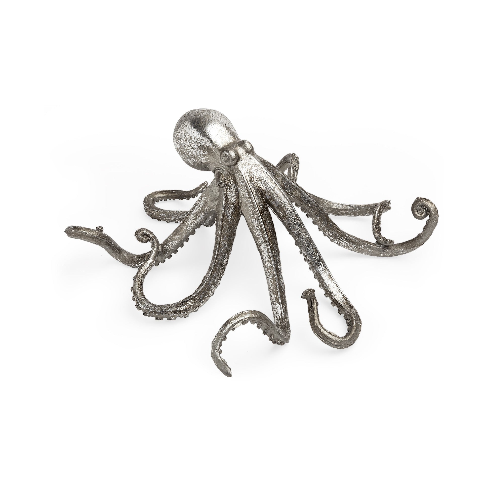 Silver Resin Octopus Sculpture