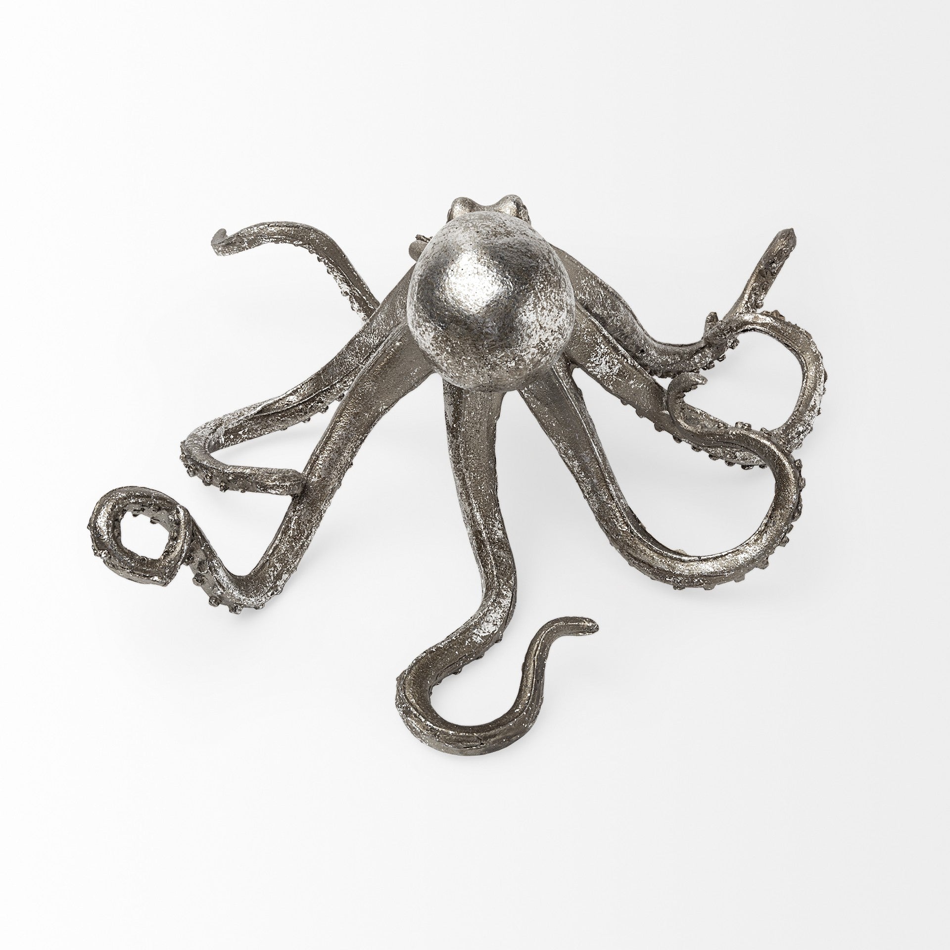 Silver Resin Octopus Sculpture