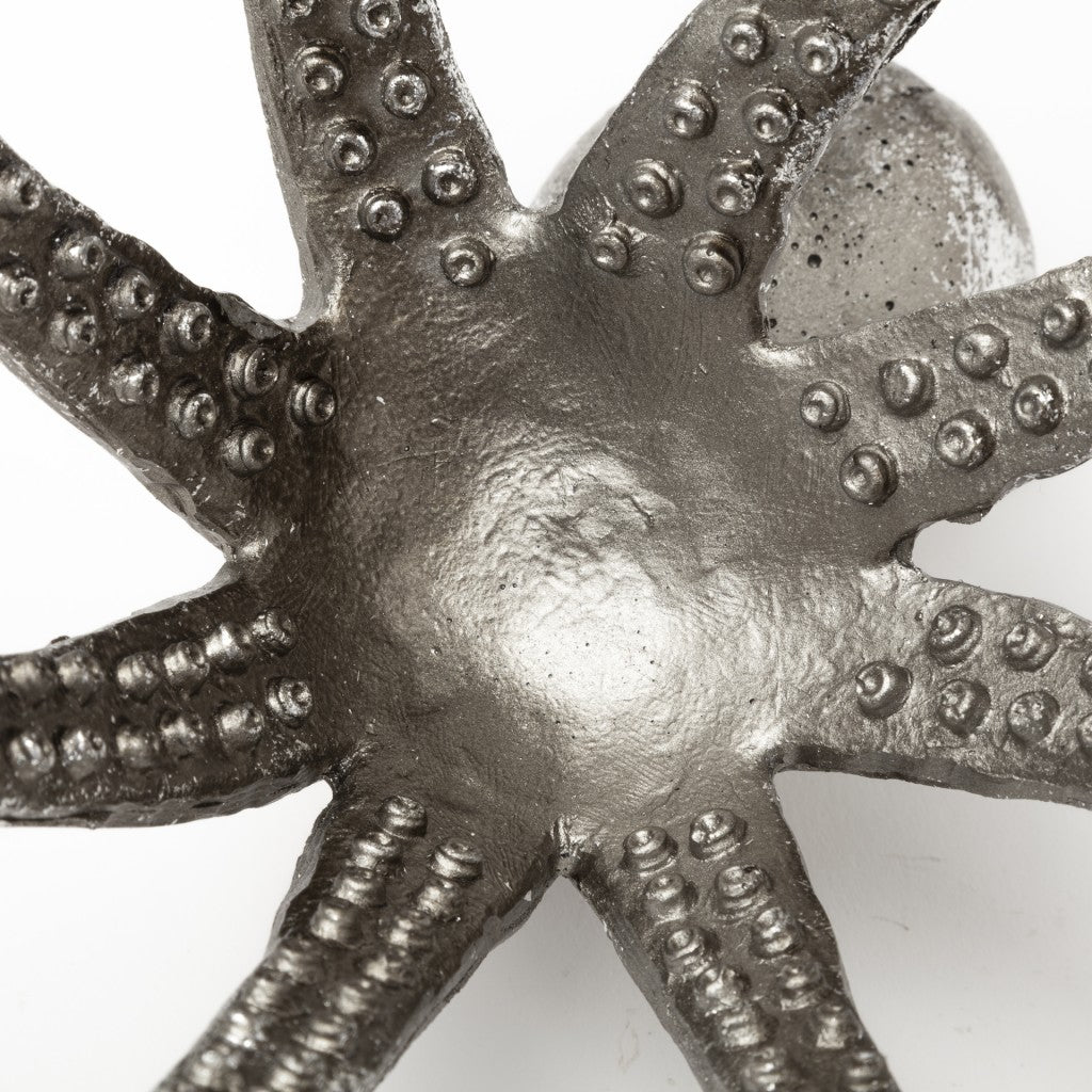 Silver Resin Octopus Sculpture