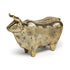 Gold Cast Aluminum Bull Sculpture