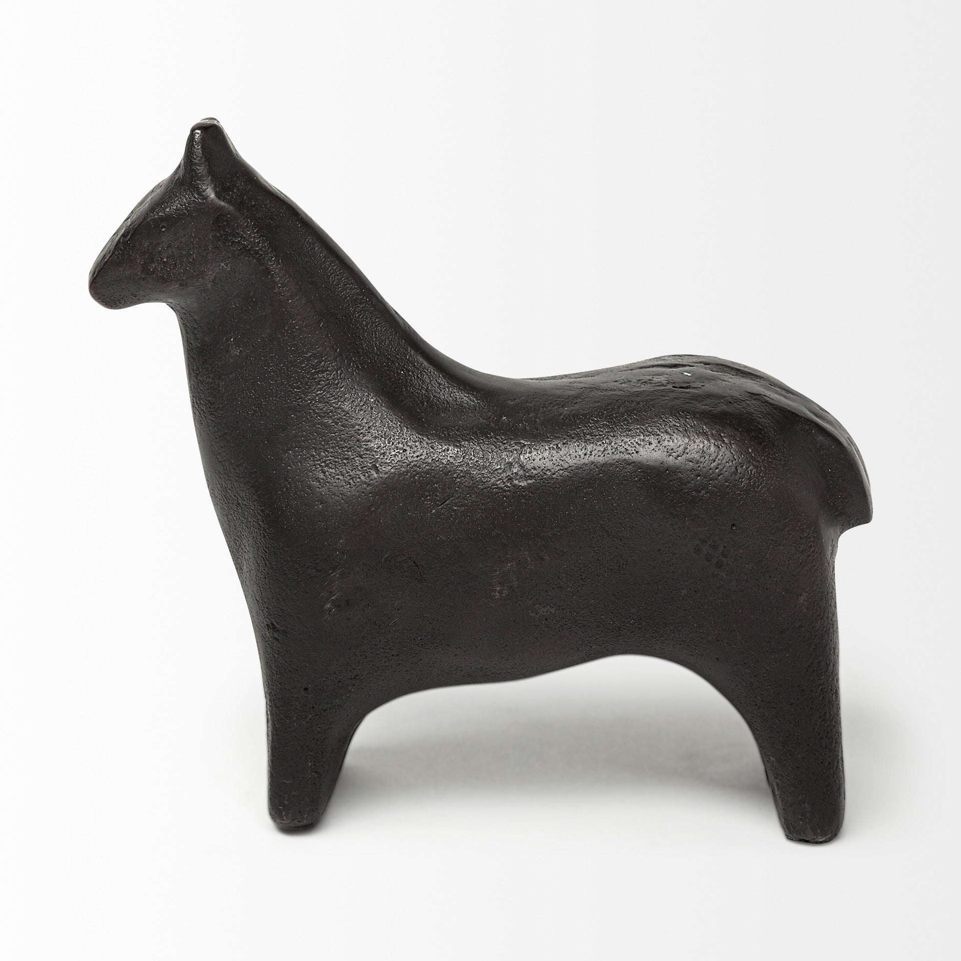 Black Cast Aluminum Horse Shaped Sculpture